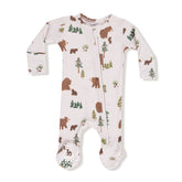 Angel Dear 2-Way Zipper Footie - Sweet Brown Bears