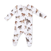 Angel Dear 2-Way Zipper Footie - Wild Horses