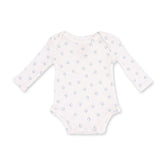Angel Dear Thermal Waffle Long Sleeve Bodysuit - Little Horseshoes Blue