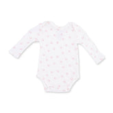 Angel Dear Thermal Waffle Long Sleeve Bodysuit - Little Horseshoes Pink