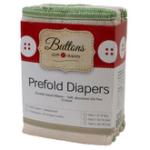 Buttons Bamboo/Cotton Prefolds - 6 Pack