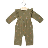 City Mouse Flutter Long Romper - Lichen Mushrooms