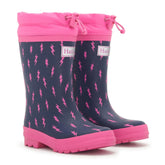 Hatley Sherpa Lined Rainboots - Mini Lightning Bolts