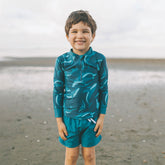 Honeysuckle Swim Co. Rashguard Shirt - All is Whale
