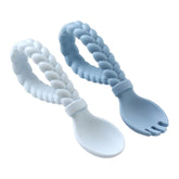 Itzy Ritzy Sweetie Spoons - Silicone Baby Fork & Spoon Set