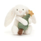 *Jellycat Bashful Bunny with Christmas Tree - 7"