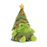 *Jellycat Christmas Tree Ricky Rain Frog - 11"