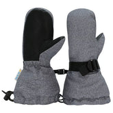 Jan & Jul Toasty-Dry Waterproof Snow Mittens - Heather Grey