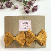 *Knotty Alex Daisy Macrame Bow Pigtail Set *CLEARANCE*