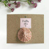 *Knotty Alex Poppy Macrame Bow Clip - Single *CLEARANCE*