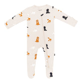 Kyte Baby Zippered Footie - Fluffy Dog