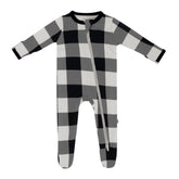 Kyte Baby Zippered Footie - Midnight Plaid (Size 12-18m)