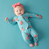 Kyte Baby Zippered Romper - Hibiscus