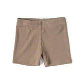 Little Bipsy Ribbed Biker Short - Taupe *CLEARANCE*
