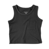 Little Bipsy Ribbed Tank - Charcoal (2024 Version) *CLEARANCE*