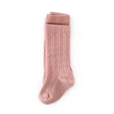 Little Stocking Co. Cable Knit Tights - Blush Pink