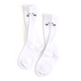 Little Stocking Knee High Socks - White Cat