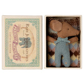 *Maileg Baby Mouse Sleepy/Wakey in Box - Blue Dots