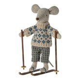 *Maileg Winter Mouse with Ski Set - Dad