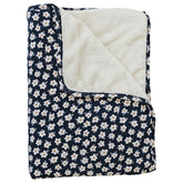 Mebie Baby Bamboo Fleece Quilt - Navy Daisy