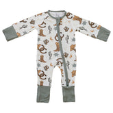 Mebie Baby Ribbed Bamboo Romper - Outlaw Cowboy