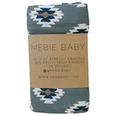 Mebie Baby Ribbed Bamboo Stretch Swaddle - Southwest Aztec