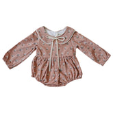 Mebie Baby Bubble Romper - Vintage Pink Floral