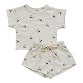 Mebie Baby Cherries Short Set (Size 3-6m)