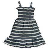 Mebie Baby Linen Dress - Navy Stripe