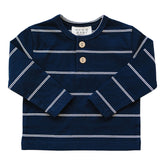 Mebie Baby Long Sleeve Tee - Navy Stripe