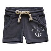 Mebie Baby Pocket Cotton Shorts - Slate (Size 4t)