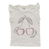 Mebie Baby Ruffle Tee - Cherry