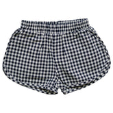 Mebie Baby Shorts - Dark Blue Gingham (Size 3-6m)