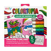 *Ooly Colortopia Color By Number Paint Marker Kit - Unicorn Funland