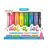 *Ooly Dot-a-Lot 3D Dimensional Craft Paint - Brights (8 Pack)
