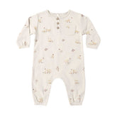 Quincy Mae Long Sleeve Pocket Jumpsuit - Fox Land