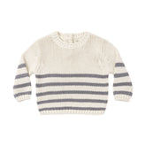 Quincy Mae Rex Sweater - Slate Stripe