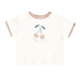 Quincy Mae Ringer Tee - Cherry