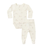 Quincy Mae Side Snap Bodysuit + Pant Set - Bunnies (Size Newborn)
