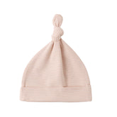 Quincy Mae Knotted Baby Hat - Melon Stripe