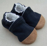 Snow and Arrow Cotton Knit Slippers - Navy