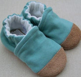 Snow and Arrow Cotton Knit Slippers - Pond (Size 18-24m)