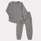 Swizz Ribbed Everyday Set - Dark Heather Grey