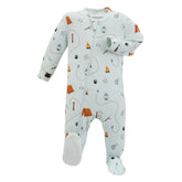 ZippyJamz Bamboo Footie - Tents & Tranquility