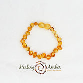 *Healing Amber - Clasp- Amber Infant Bracelet/Anklet - 5.5"