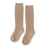 Little Stocking Co. Cable Knit Knee High Socks - Oat