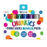 *Ooly Chunkies Paint Sticks Metallic Pack - Set of 6