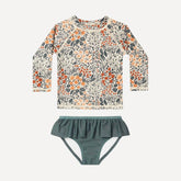 Rylee + Cru Girl's Rashguard Set - Field Flowers (0-3months) *CLEARANCE*
