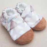 Snow and Arrow Cotton Knit Slippers - Neutral Geo