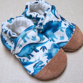 Snow and Arrow Cotton Knit Slippers - Watercolor Dinosaurs